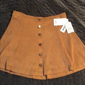 Faux Suede Jolt Skirt